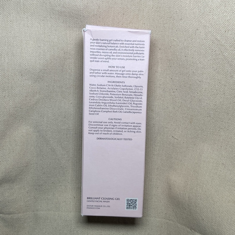 Femmue Brilliant Cleansing Gel Full Size New - Picture 2 of 3